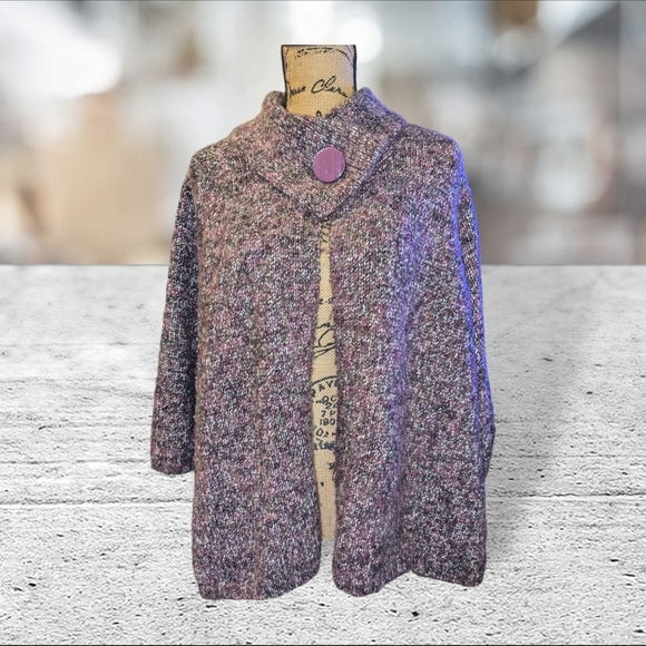 Tweeds purple wool blend cardigan/sweater/jacket size 2X - Picture 7 of 14